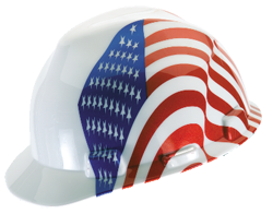 American Flag with Eagle Hard Hat